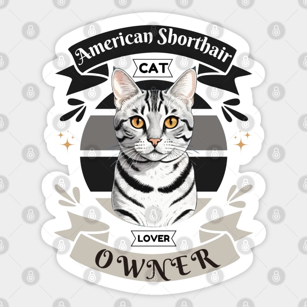 American Shorthair Sticker by Pearsville